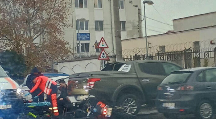 Motociclist rănit în accident, la Târgu-Jiu
