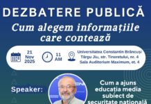 ADER organizează o dezbatere despre informația media și combaterea dezinformării