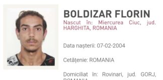 Tânăr din Rovinari, dat în urmărire națională după ce a dispărut înainte de arestare