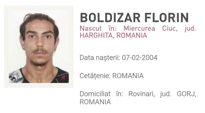 Tânăr din Rovinari, dat în urmărire națională după ce a dispărut înainte de arestare