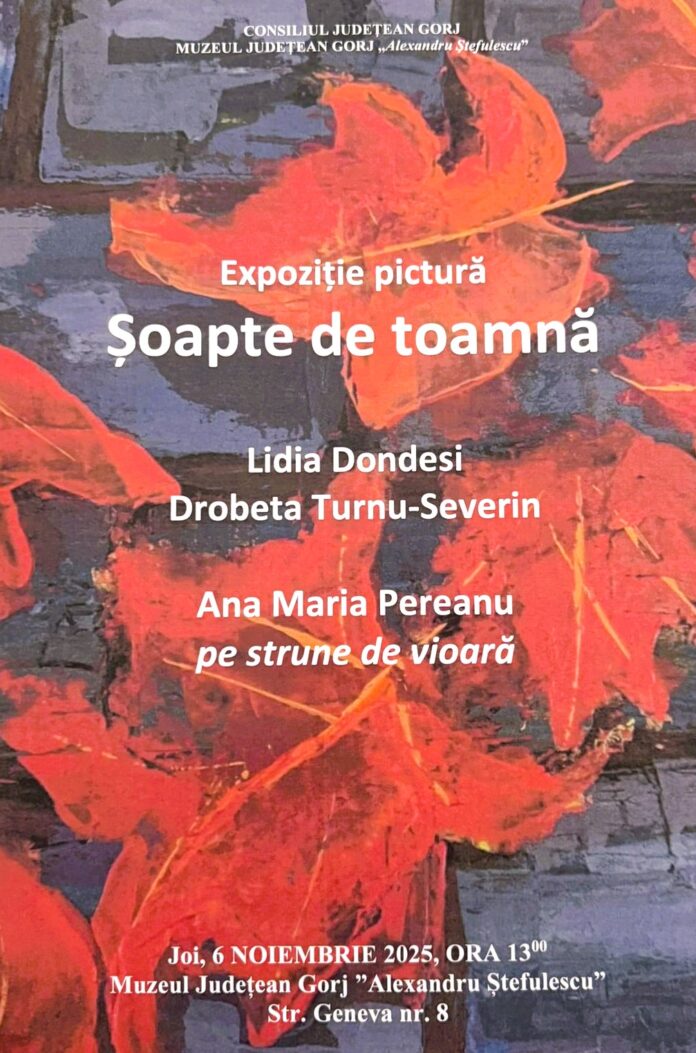 Evenimente culturale în Gorj, 4–7 noiembrie