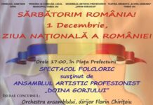 Târgu Jiu: Programul evenimentelor de 1 Decembrie