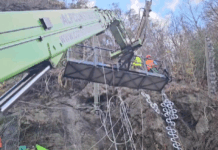 Lucrări de protecție la versanții de pe Valea Oltului