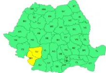 Cod galben de ploi în Gorj