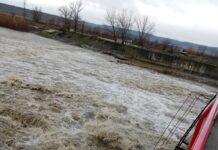 Jiul a depășit cota de atenție la stația hidrometrică Răcari