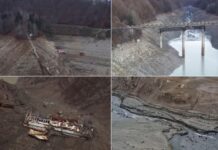 Două lacuri de acumulare importante, golite complet