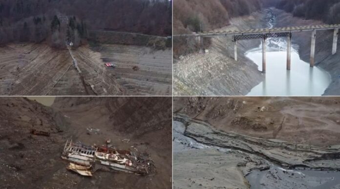 Două lacuri de acumulare importante, golite complet