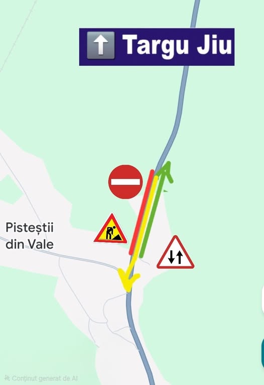 Atenție, lucrări pe DN 67, Pișteștii din Deal!