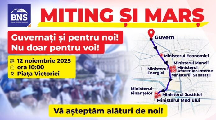 BNS scoate angajații în stradă: „Guvernați și pentru noi! Nu doar pentru voi!”