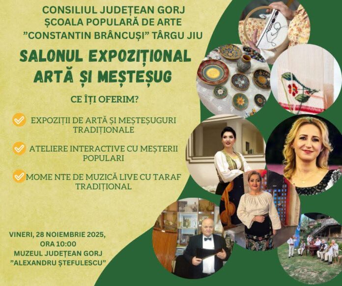 Tradițiile românești, celebrate la Târgu Jiu în Salonul „Artă și Meșteșug”