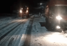 Ninsoare la Rânca. Intervin utilajele pe DN 67C