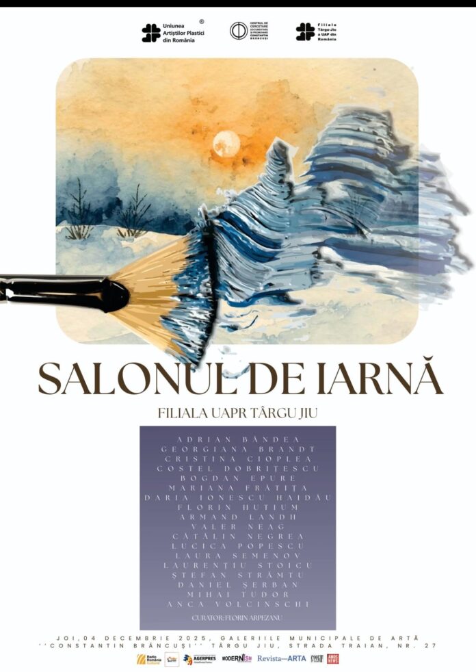 ,,SALONUL DE IARNĂ 20025”, inaugurat de filiala Târgu Jiu a Uniunii Artisților Plastici din România, la Galeriile Municipale de Artă