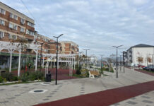 Lucrările la zona centrală pietonală din Rovinari au fost finalizate