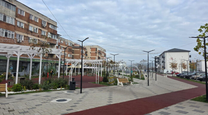 Lucrările la zona centrală pietonală din Rovinari au fost finalizate
