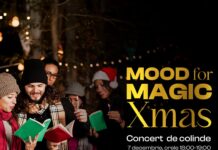 Concert de colinde la mallul din Târgu Jiu