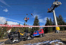 Exercițiu pentru salvarea turiștilor din telescaun