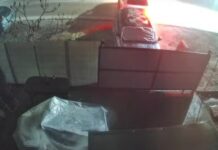 Mașină de Poliție, filmată în timp ce lovește un autoturism parcat! Reacția IPJ Gorj