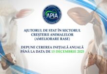 APIA: 15 decembrie, termen-limită pentru cererile inițiale de ajutor de stat în sectorul creşterii animalelor