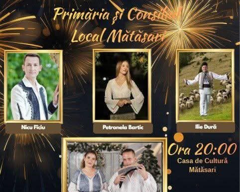 Revelion cu muzică populară și foc de artificii la Mătăsari