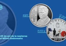 BNR lansează o monedă aniversară dedicată lui Mihail Sadoveanu