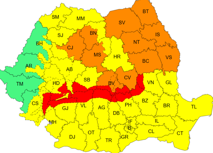 Cod roșu de viscol în zona montană a Gorjului
