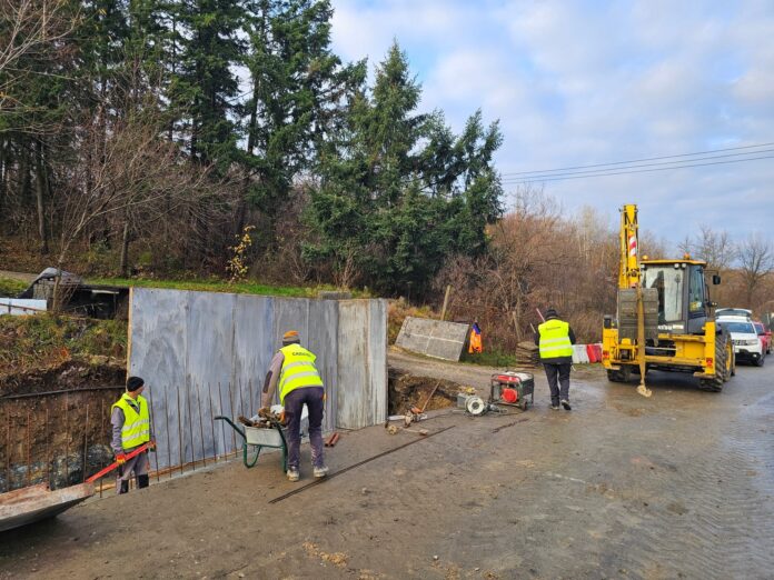 Lucrări de consolidare pe DN 67