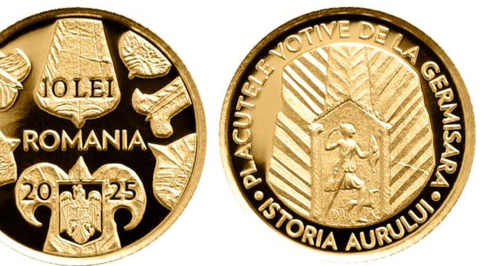 BNR lansează o monedă din aur dedicată plăcuțelor votive de la Germisara