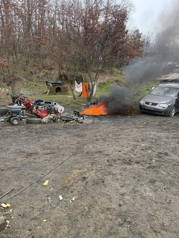 Dezmembrări auto ilegale la Peșteana