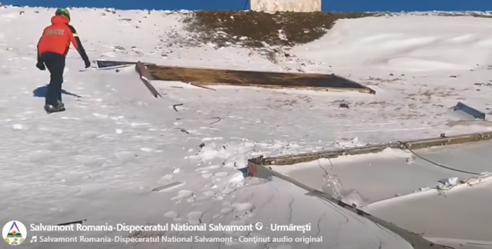 Cabinetul medical Salvamont, spulberat de viscol