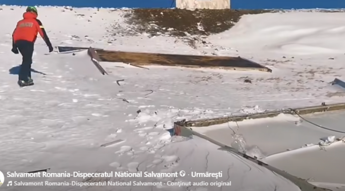 Cabinetul medical Salvamont, spulberat de viscol