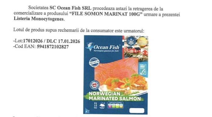 Lot de somon marinat retras urgent din magazine