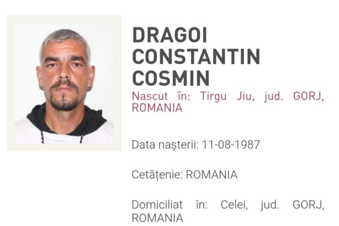 Bărbat din Gorj, dat în urmărire națională după o condamnare definitivă pentru furt
