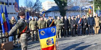 Zi istorică la Târgu Jiu. A fost acordat Drapelul de Luptă Batalionului 24 Infanterie „Ecaterina Teodoroiu” din cadrul Brigăzii Multinaționale Sud-Est Craiova