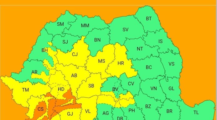S-a emis cod portocaliu de ninsoare în zona de munte a județului Gorj