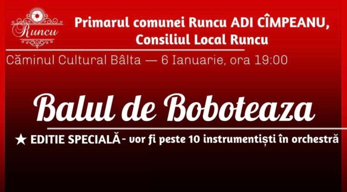 Bal de Bobotează, diseară, la Runcu