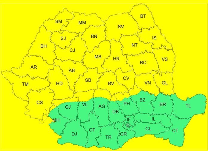 Noi atenționări emise de meteorologi