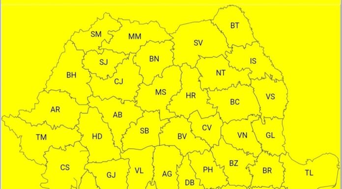 Cod galben de ger pentru întreaga țară