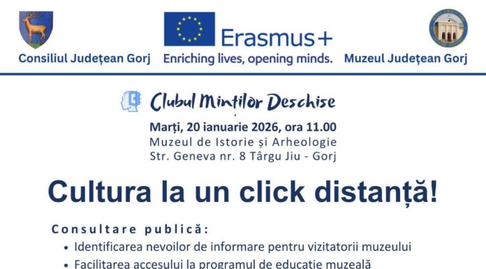 Muzeul Județean invită publicul la o consultare dedicată îmbunătățirii prezenței digitale