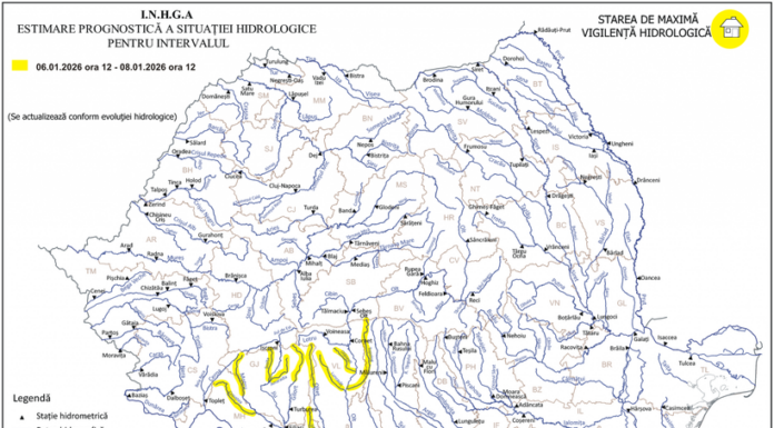 Risc de viituri pe Jiu, Gilort, Motru