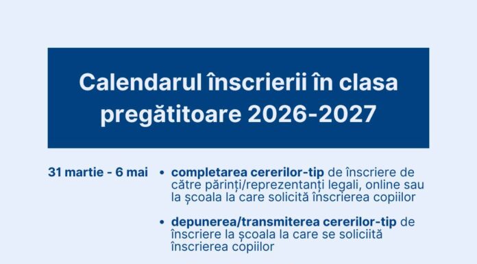 A fost aprobat calendarul pentru înscrierea copiilor în clasa pregătitoare