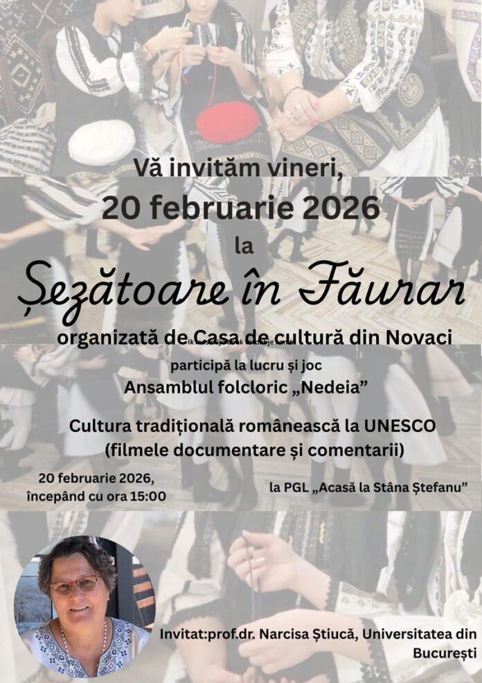 Șezătoare la Novaci la sfârșitul acestei săptămâni!