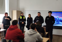 Poliția, în acțiune la Liceul Tehnologic Tismana