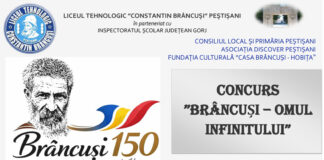 ,,Brâncuși – Omul Infinitului”, concurs al elevilor din Peștișani