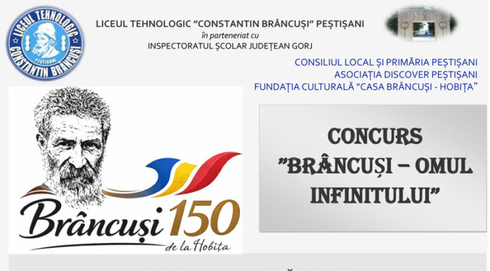 ,,Brâncuși – Omul Infinitului”, concurs al elevilor din Peștișani