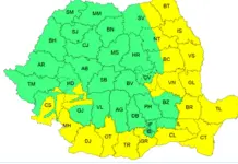 Cod galben de vânt și ninsori viscolite