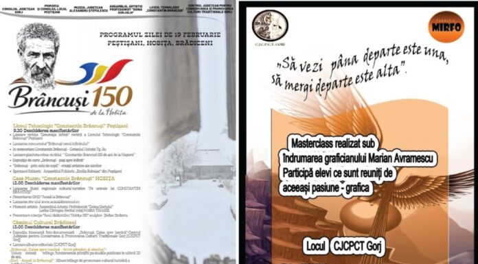Gorjul marchează 150 de ani de la nașterea lui Brâncuși prin trei zile de manifestări culturale