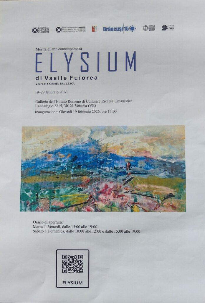 Gorjul, reprezentat cu cinste, la expoziția de artă contemporană ,,ELYSIUM”, organizată de Institutul Român de Cultură și Cercetare Umanistică de la VENEȚIA