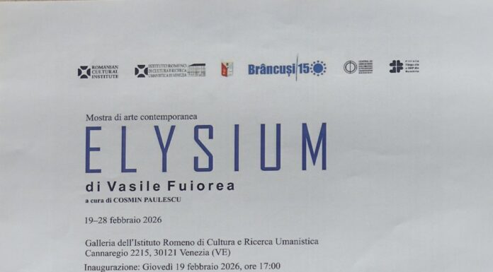 Gorjul, reprezentat cu cinste, la expoziția de artă contemporană ,,ELYSIUM”, organizată de Institutul Român de Cultură și Cercetare Umanistică de la VENEȚIA