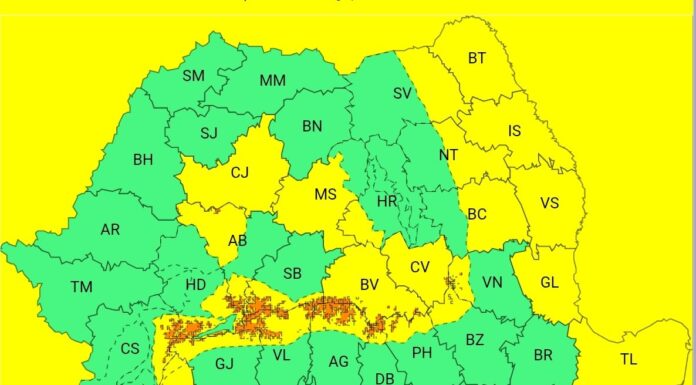 Atenționare meteo: lapoviță, ninsori, viscol și polei până joi dimineață