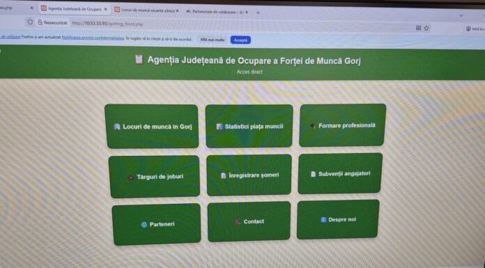 Infotouch pus în funcțiune la sediul AJOFM Gorj